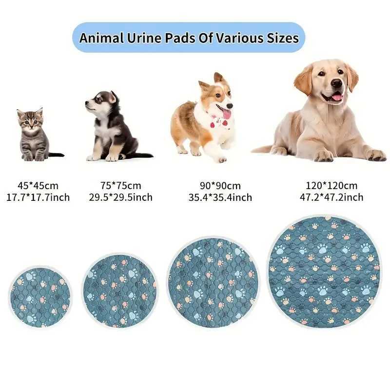 Biai Circle New Anti slip Pet Mat Waterproof Dog Urine Mat Breathable Cat Mat Washable Pet Diaper Mat Highly Absorbent Pet Mat Y250407