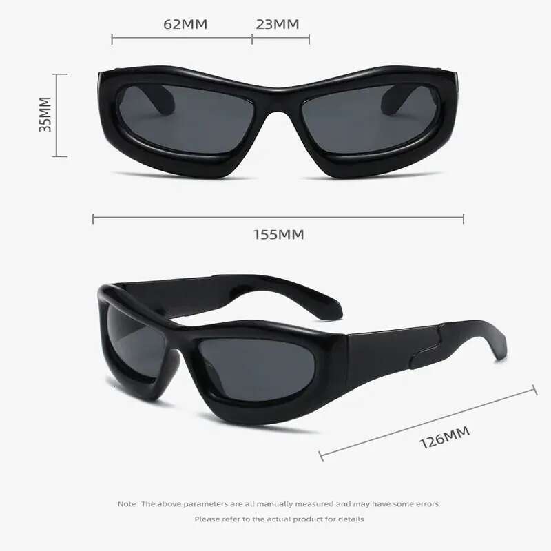Cool Exaggerated Glasses Future Science Technology Sense Skiing Big Frame Sunglasses Dazzg Men And Womean
