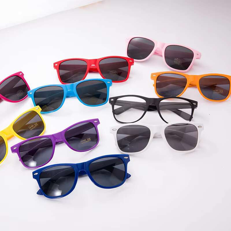 Custom Rainbow Color Plastic Shades Women Uv 400 Unisex Sports Sunglasses