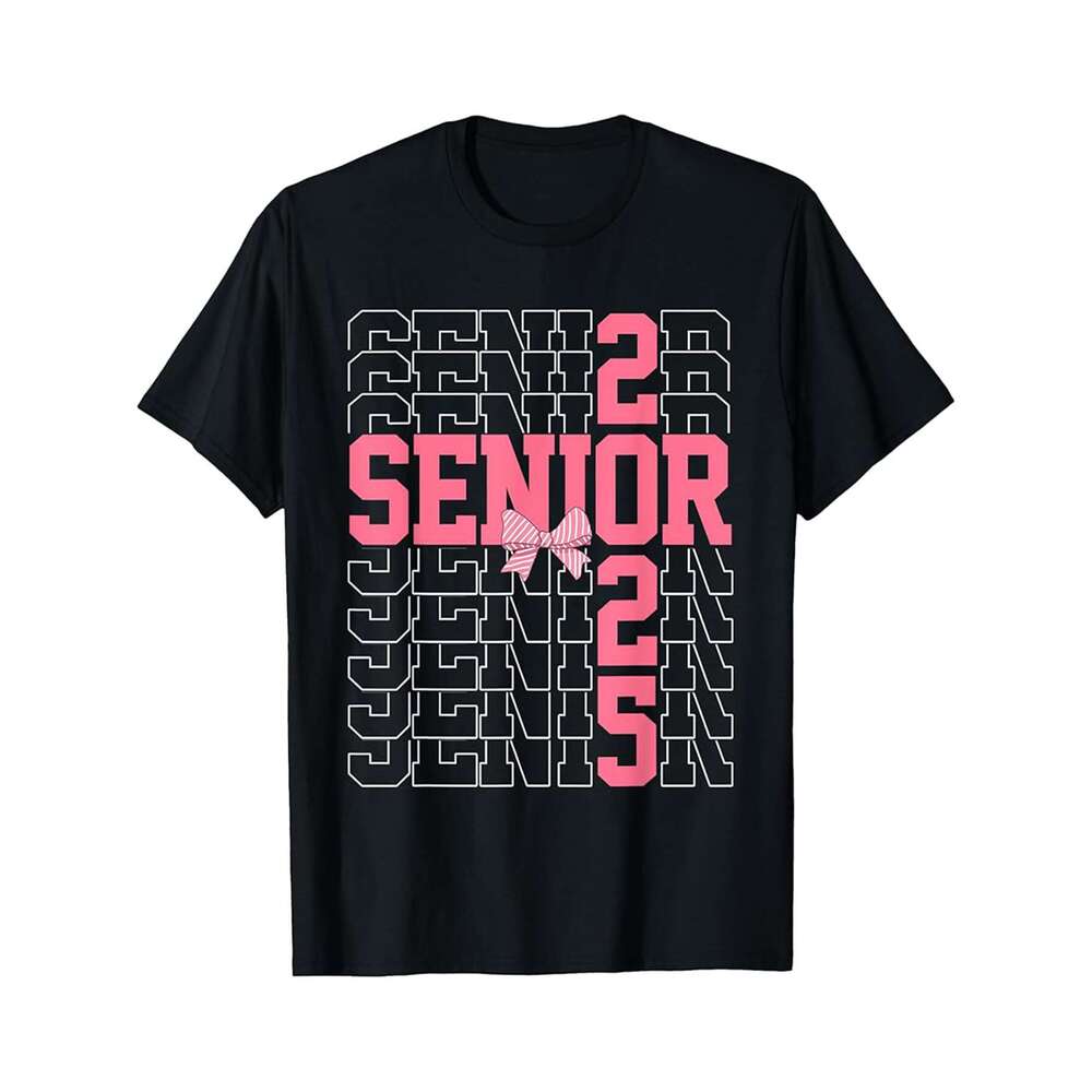 Designer T shirt Senior Year 2025 American Flag USA Graduation Class Of 2025 - 220g Tshits