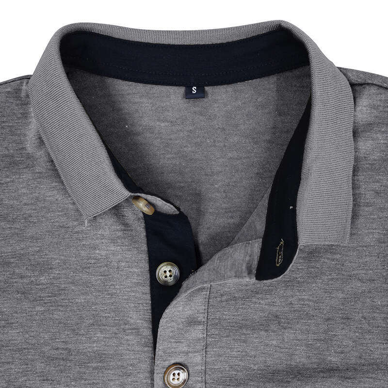 European American long sleeved lapel T-shirt men's autumn and winter base shirt top polo wholesale new casual fashion trend clothing