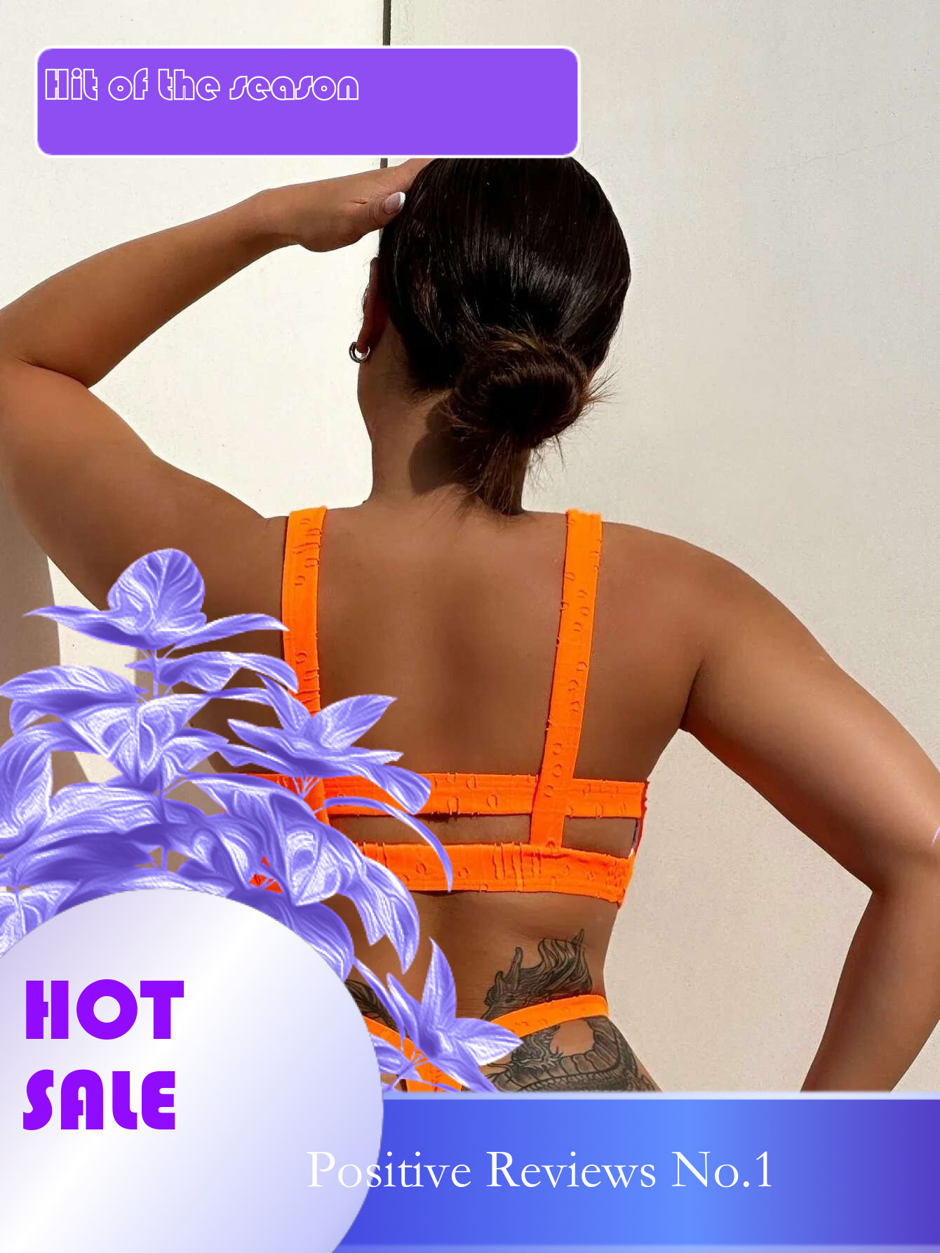 Dongdumaoyi Orange Swimsuit Bikini Set Women Sexy Solid Black White Hollow Out Backless Thong Swimwear Beach Bathing Suit Micro Bikinis