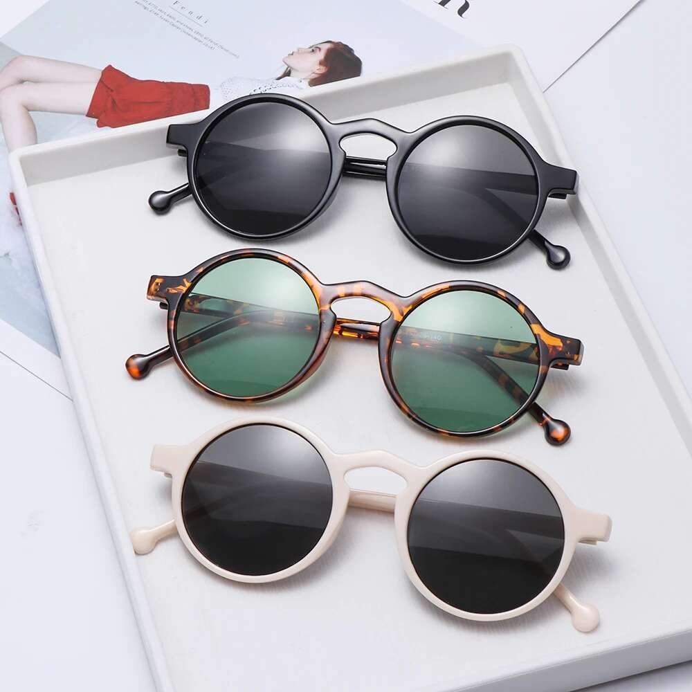 1PC Unisex Fashion Retro Round Sunglasses Brand Designer Vintage Small Frame Sun Glasses Korean Style Driving Eyewear UV400