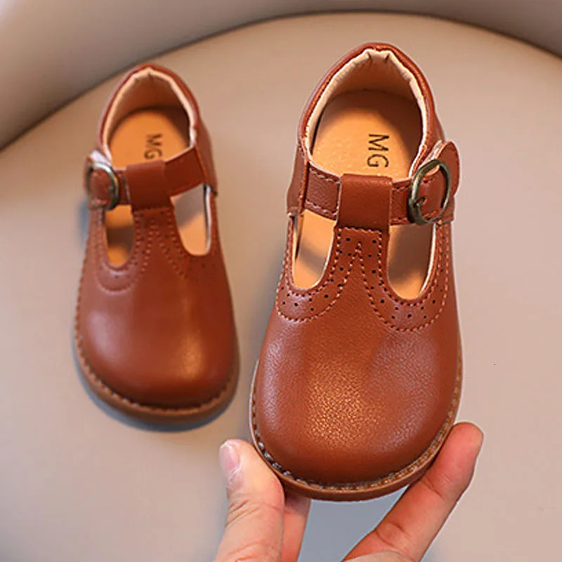 Boys Baby T Strap Casual Shoes Children Leather Shoes Black White Girls Shoes Summer Mary Janes Kids Sandals CSH1253 250407