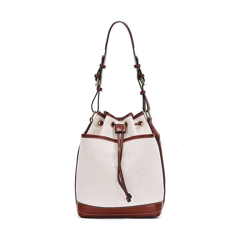 Bucket For Women Designer Canvas Tote 2025 New Drawstring Top Handbag Shoulder Bag And Wallet
