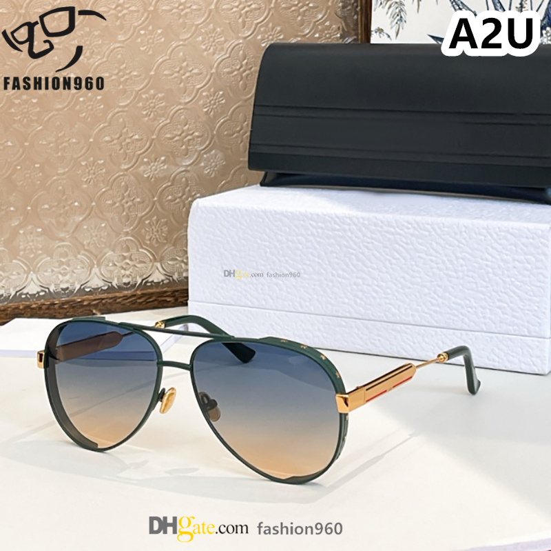 Mens Designer Sunglasses for Women Vintage Pilot Fashion Glasses Luxury Retro Oval Sun glasses Outdoor Trending Gafas De Sol Lentes with case Hombre A2U