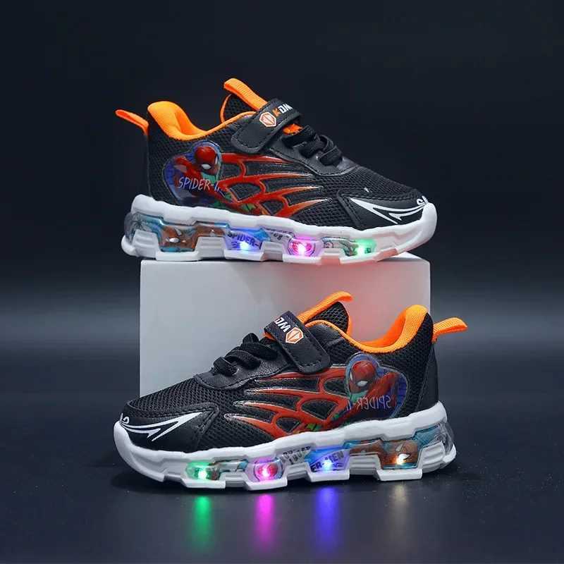 Childrens sports shoes Spider Man boys and girls casual shoes Summer mesh breathable student shoes Anti slip casual shoes W250407