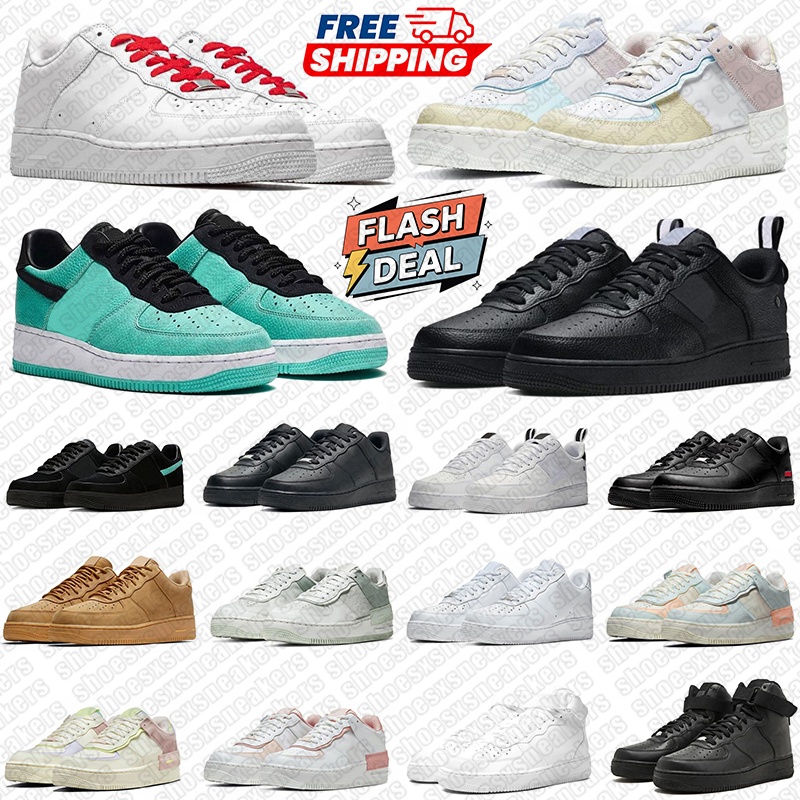 designer Shoes af1s Running Shoes for men women classic black white Brown Breathable outdoor sports mens womens trainers sneakers 36-47