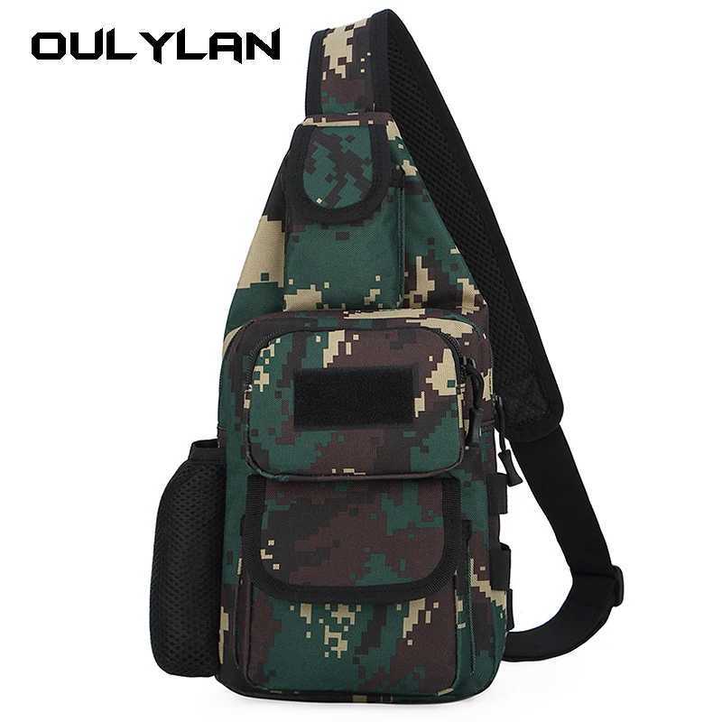 Men Tactical Shoulder Crossbody Bag Nylon Outdoor Hunting Camping Fishing Army Trekking Military Chest Sling Bag Hiking BackpackC250407