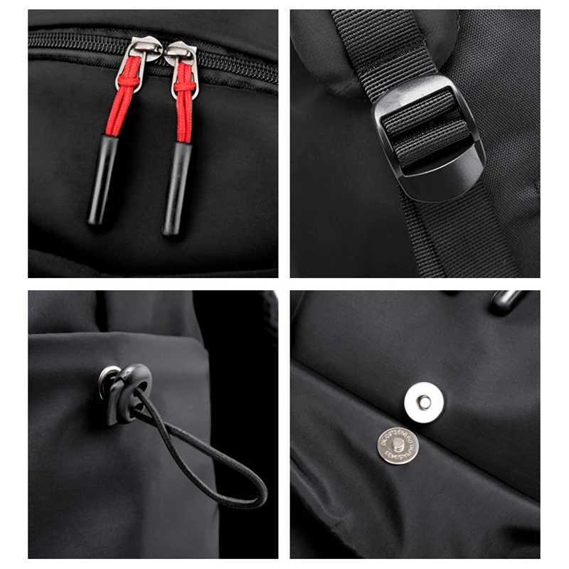Multifunction Waterproof Backpack Men Luxury Student School Bags Notebook Backpacks Casual Pleated 15.6 Inch Laptop Bag For MenC250407