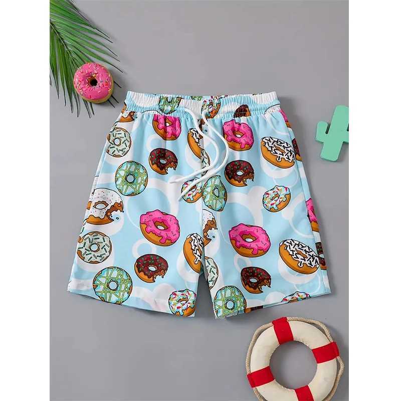 Harajuku casual shorts mens ice sports gym shorts fitness 3D printing fast drying holiday board shorts summer mens shortsXJ250407