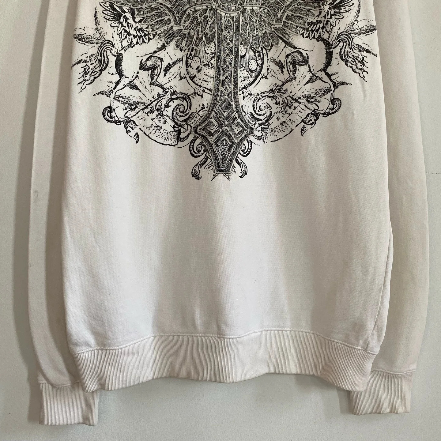Y2K Retro Affect Tshirt Round Neck Oversized Long Sleeve Mens and Womens Casual Gothic Pullover Top 250408