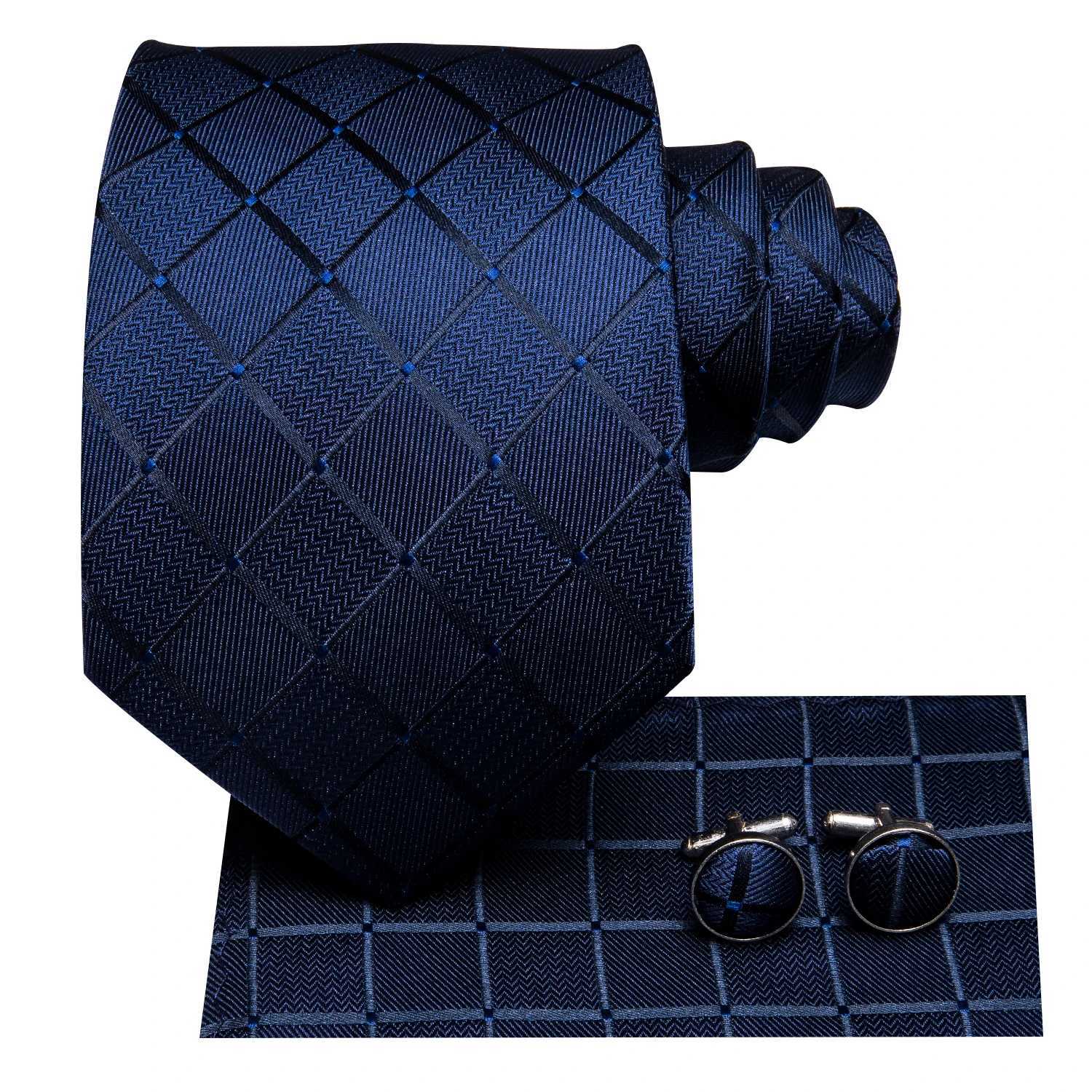 Hi-Tie Blue Business Solid 100% Silk Mens Tie NeckTie 8.5cm Ties for Men Formal Luxury Wedding High Quality Gravata X250407
