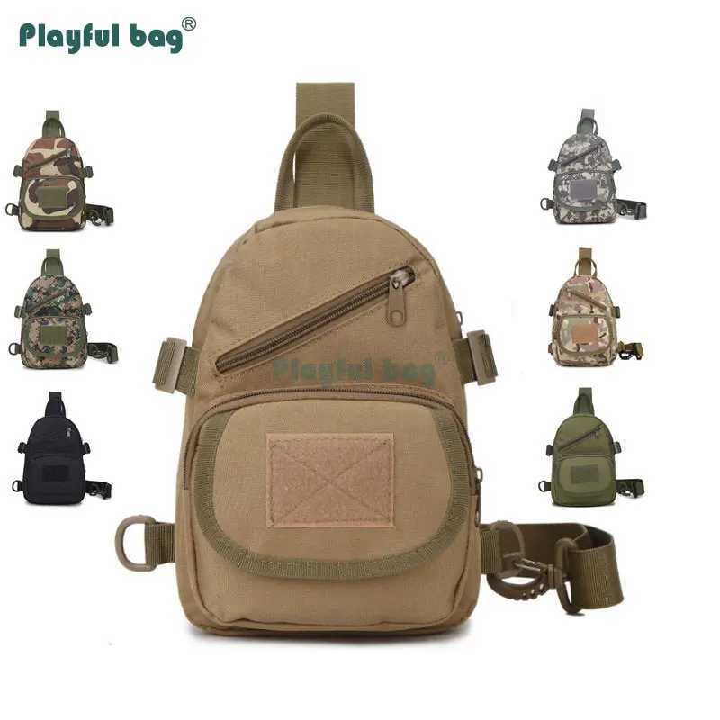 Outdoor Cycling Sports Camouflage Chest bag 600D Waterproof Mens Tactic Crossbody Bag AVA05C250407