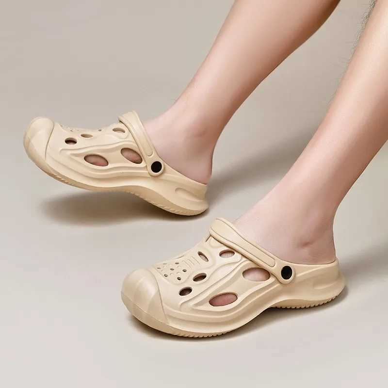 New Arrival Comwarm 2025 Mens New Clogs Sliding Block Fashion Camouflage Cave Garden Shoes Outdoor Non slip Beach Sliding Block Mens Casual Sandals T2