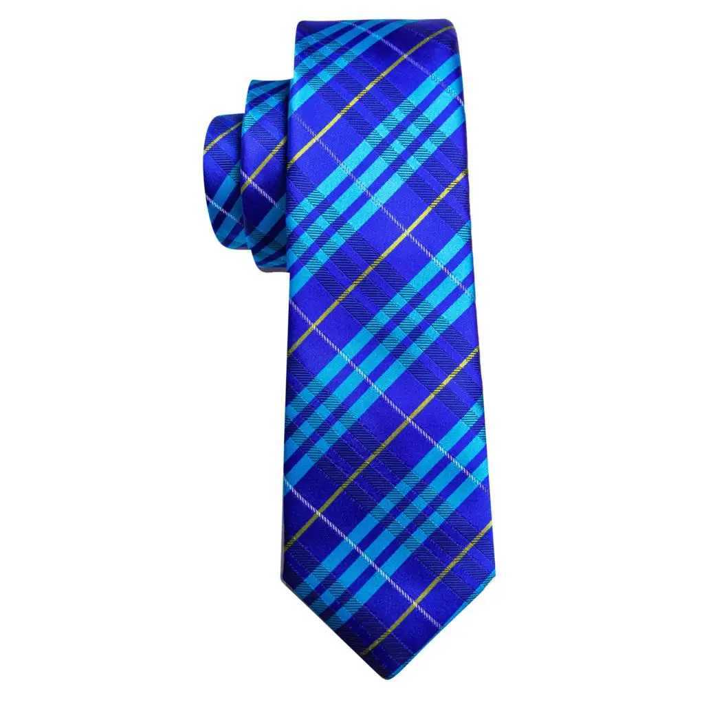 Barry. Plaid Silk Men Tie Hanky Cufflinks Set Checked Jacquard Necktie for M Formal Casual Wedding Business Party nts X250407