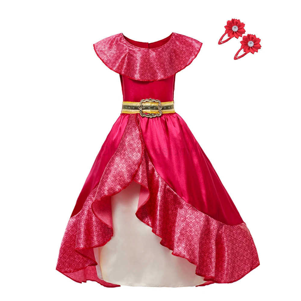 Disney Kids Cosplay Clothing Girls Princess Elena Costume Halloween Carnival Role Playing Child Girl Birthday Party Outfits 2-10Y Dress X250408