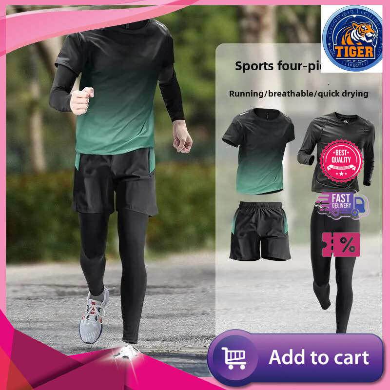 Ddmytiger Ddmytiger Sports Suit Quick Dry Running Training Fiess Wear Fall Winter Morning Runs Track Field Equipment Men S Sportswear Set