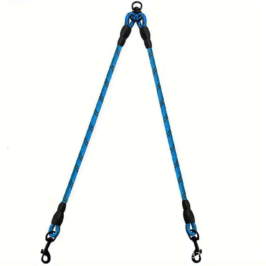 Pet with one trailer and two braids, PP round rope, chain, walking dog leash, double leash topstamp