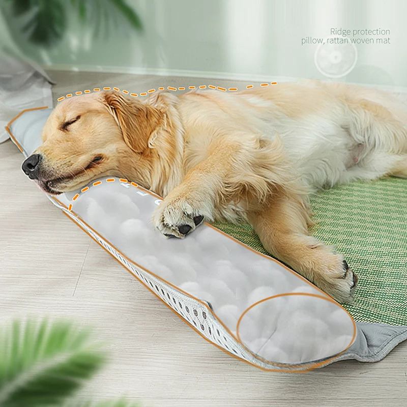 HOOPET Summer Dog Bed Cat Cool Mat Breathable Pet Sleep Ice Cushion for Small Medium Large Dog Cat Pet Cooling Mat Supplies 250407
