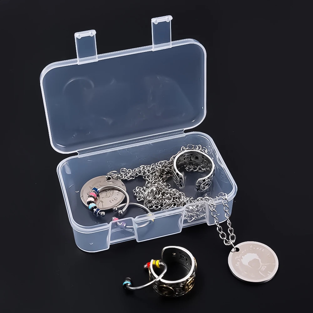 30pcs/pack Small Plastic Transparent Storage Box for Jewelry Container Case Home DIY Beads Crafts Package Clear Cases Boxes 250407