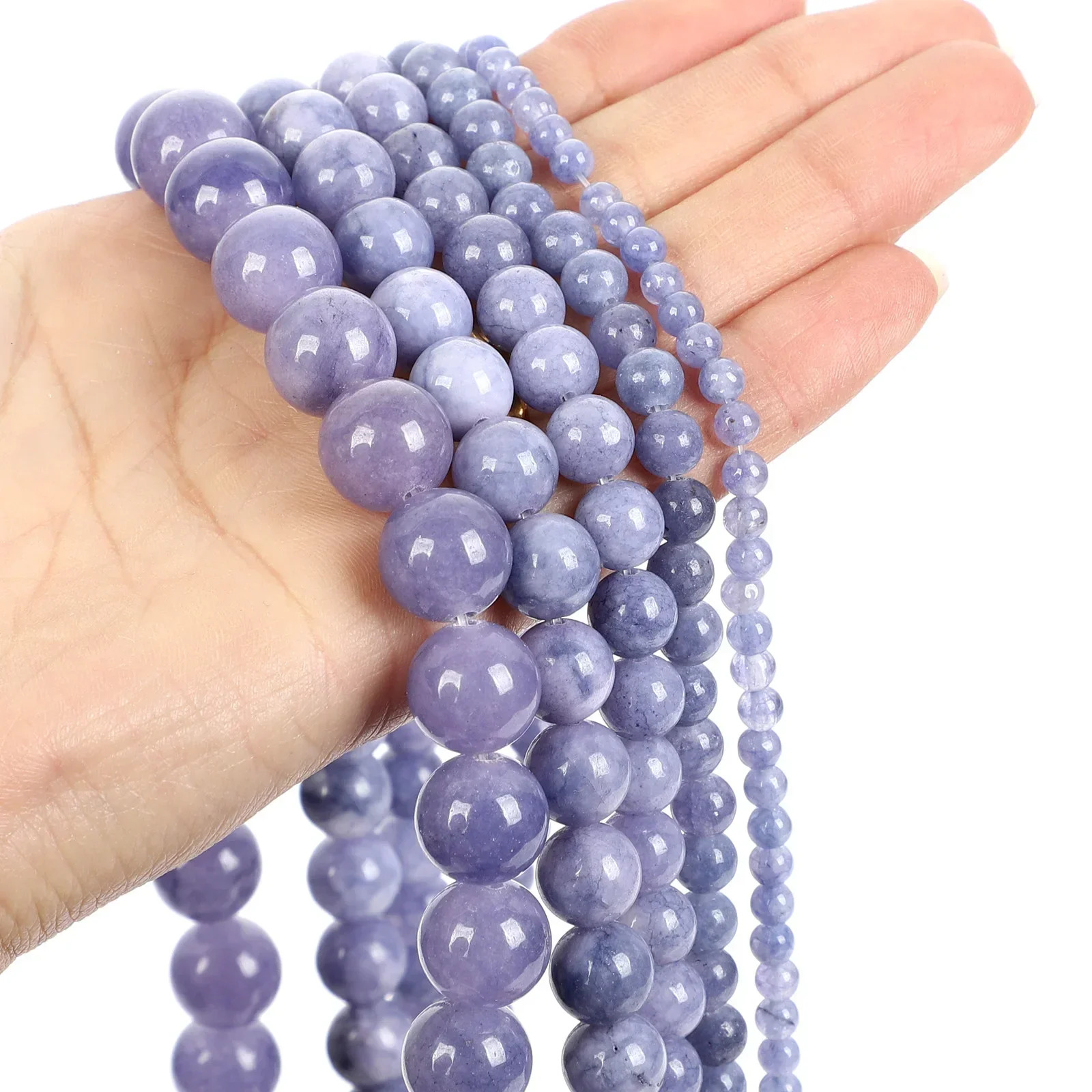 Natural Stone Beads Sodalite Round Loose Spacer Beads For Jewelry Making Diy Gemstones Bracelet Strand 4mm 6mm 8mm 10mm 12mm