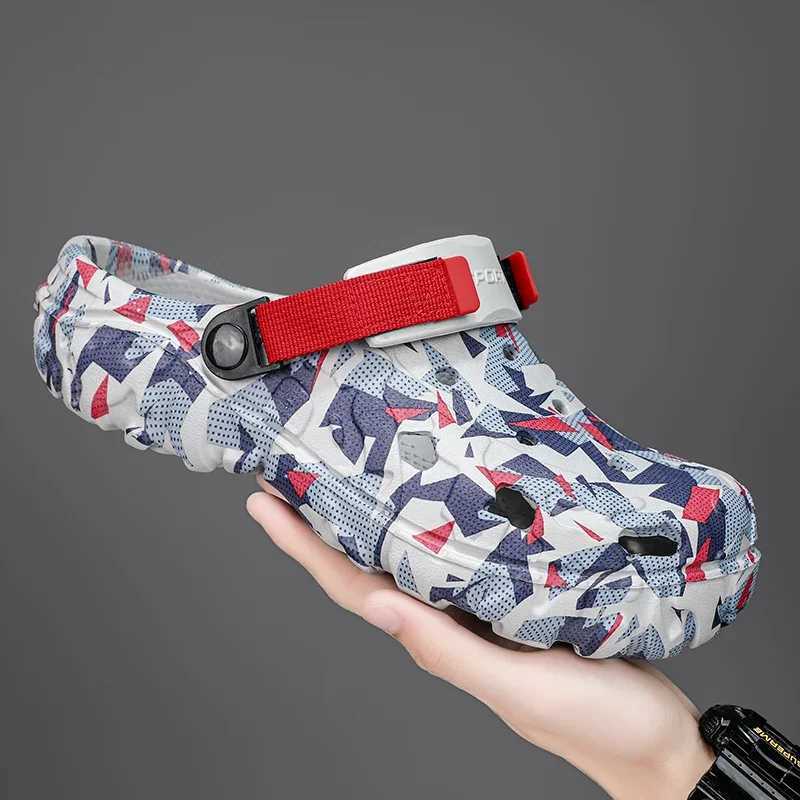 New Arrival Mens Slide Garden Flat Shoes Plus Size 47 Summer Light EVA Slide Hole Shoes Clogs Home Outdoor Mens Shoes T250407
