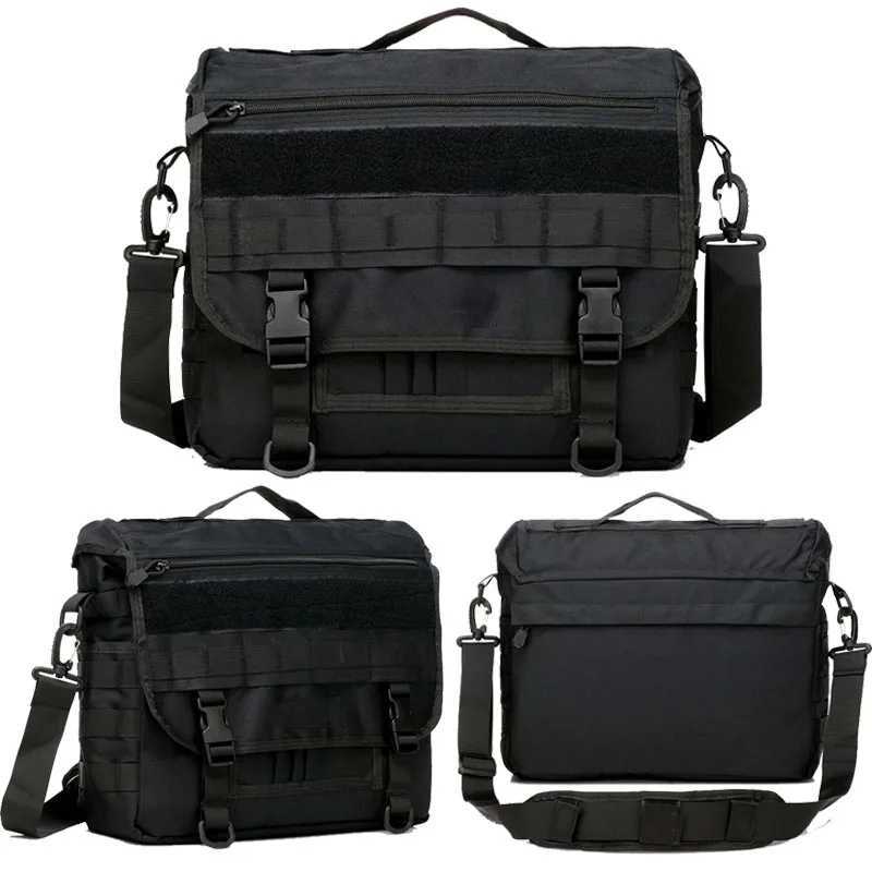Men Tactical Molle Nylon Bag Messenger Shoulder Bag Laptop Handbags Briefcase Outdoor Hiking Climbing Bags Russian Camo BackpackC250407
