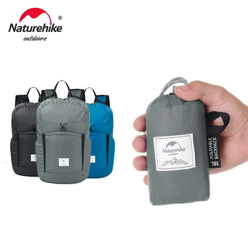 18L 22L Silicone Folding Backpack Lightweight Portable Waterproof Bag Outdoor Camping Hiking Shoulder Skin Bags 250407