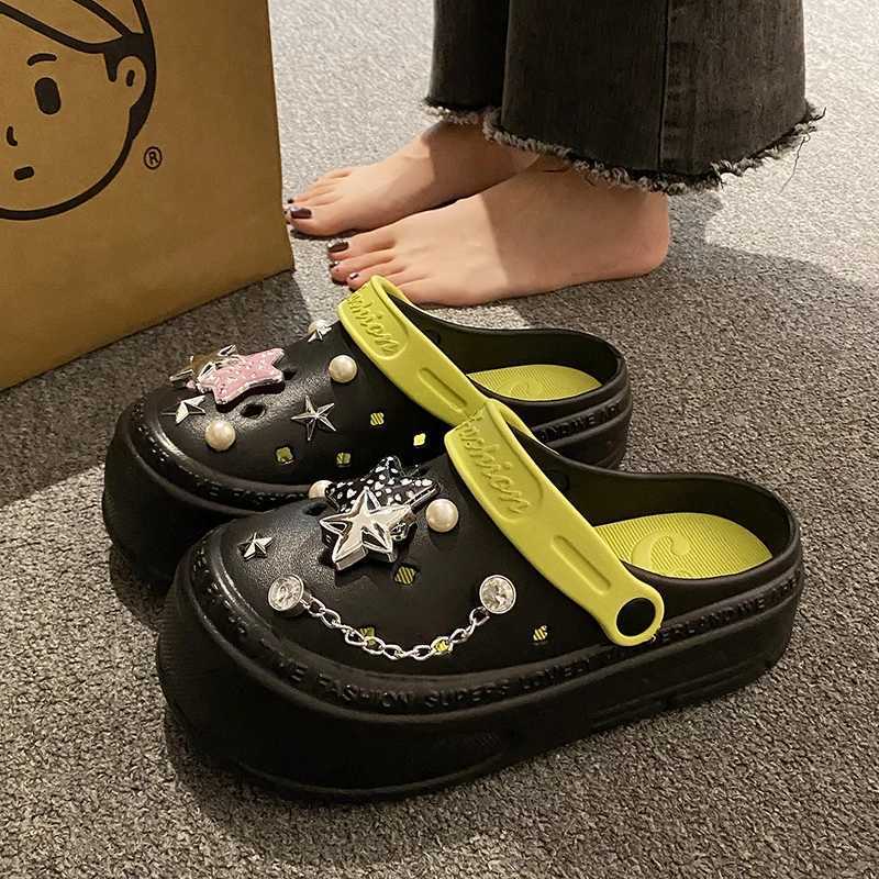 2025 New Spring Super Thick Sole Garden Womens Shoes Summer Jacket Fi Party Four Seas Cute Cato Eva Beach OutdoorXJ250407