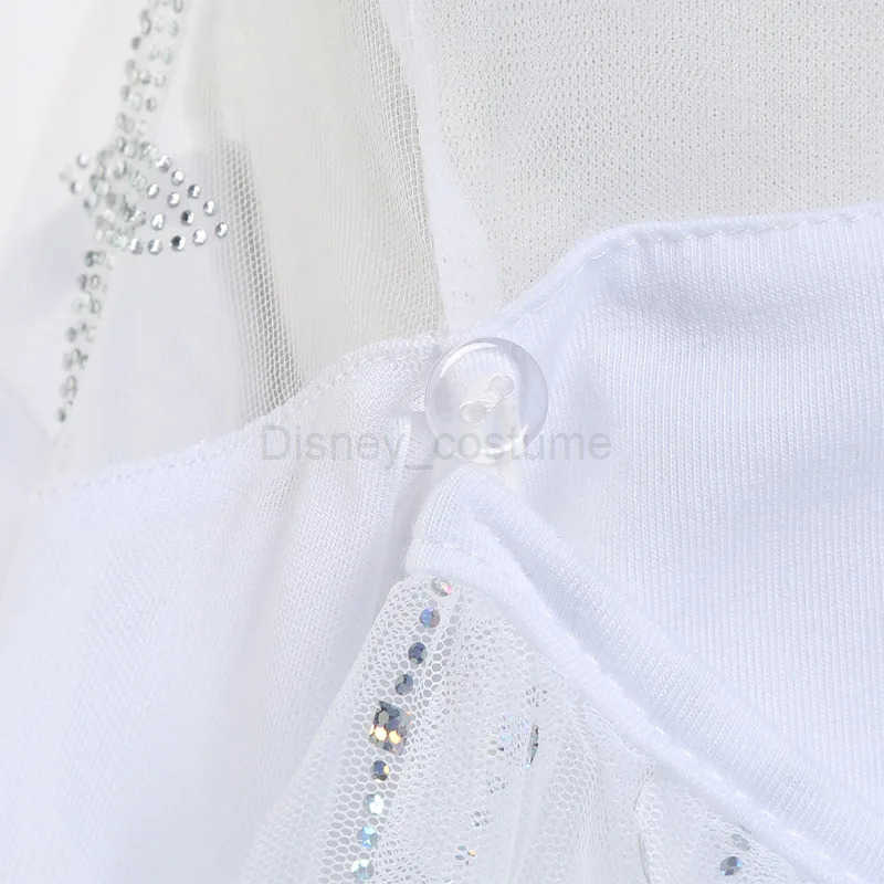 Disney Frozen 2 White Elsa Costume Girls Cosplay Snow Queen Princess Dress Toddler 2025 Birthday Party Children Day Fancy Frock X250408