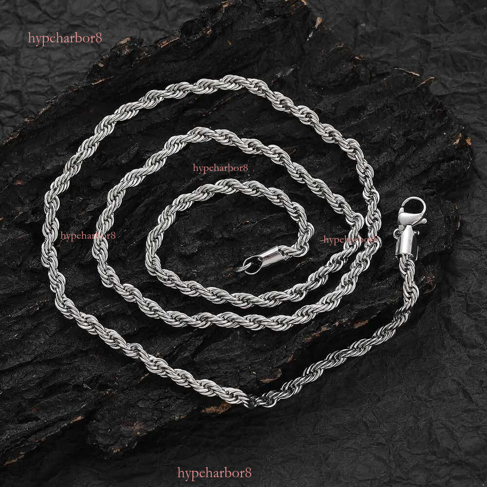 designer jewelry women men High Quality Gold Plated chain Stainless Steel Necklace rope chains gift 2-5mm sier necklace