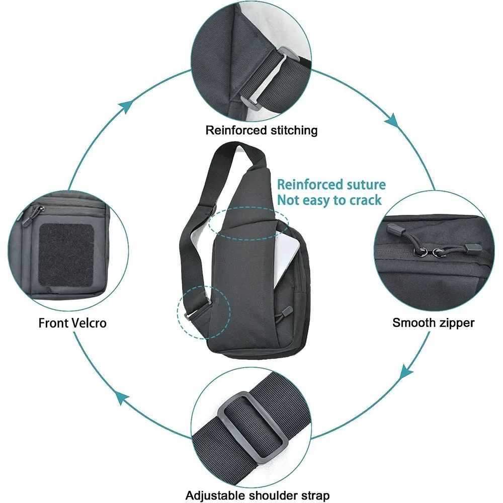 Outdoor Hunting Tactical Shoulder Bag Concealed Carrying Pistol Stand Multi functional Waterproof Cross body Chest Bag Gun Sling Bag Z250407