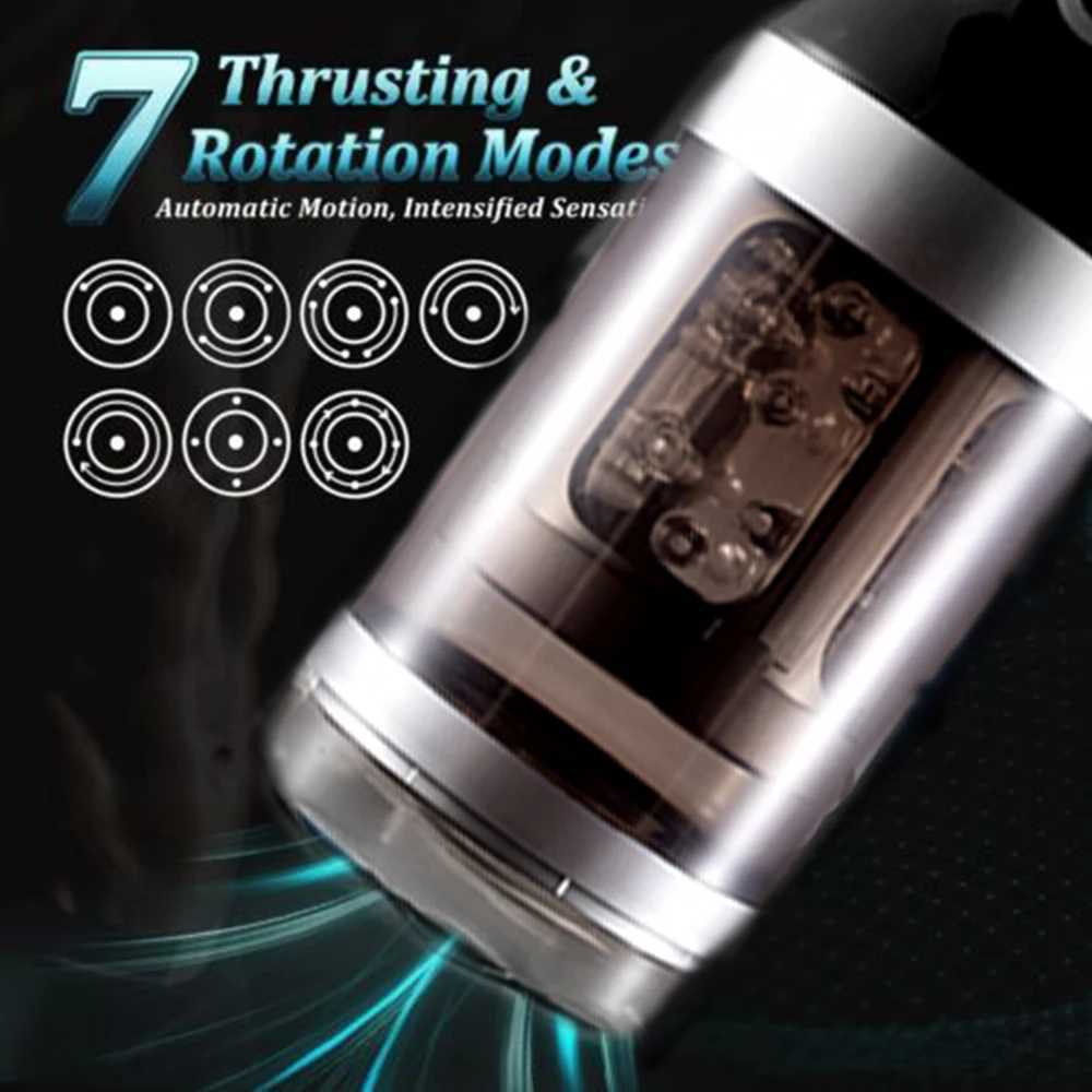 Automatic male masturbator telescopic rotating vaginal masturbation device sex toy for adult products piston masturbatorXJ250408