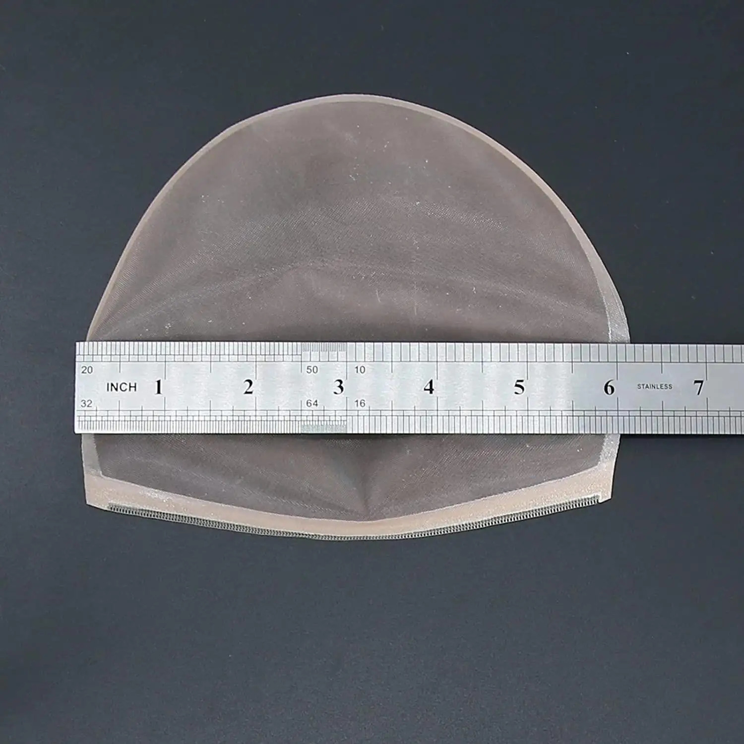 5 pieces of single bottom used for making wig caps Swiss lace used for hair top accessories closed bottom mesh 6x6 single bottom mesh transparent high