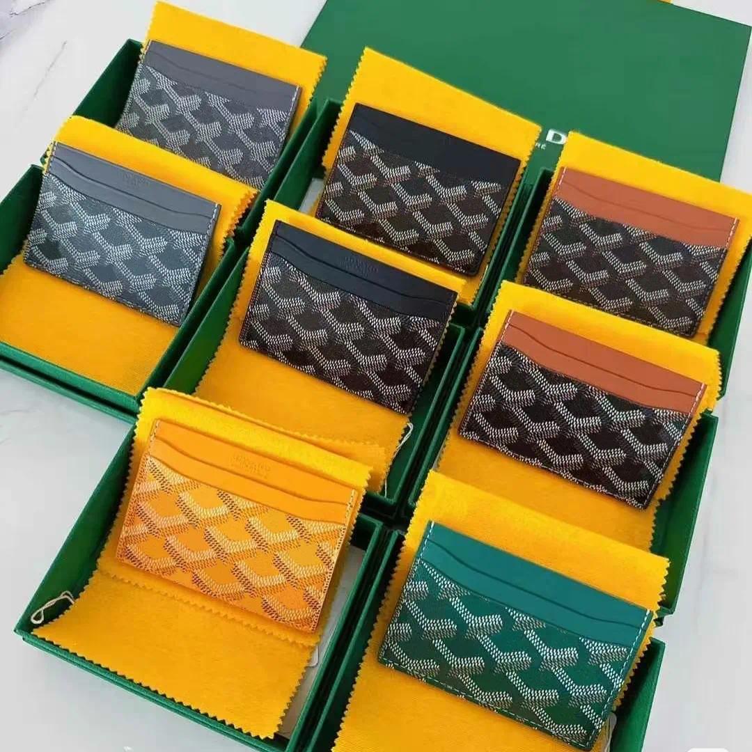 Top quality Genuine LeatherPurse card holder with box Luxurys famous designer single wallet Men Women's Holders Coin Lambskin Mini Key Pocket Interior Slot