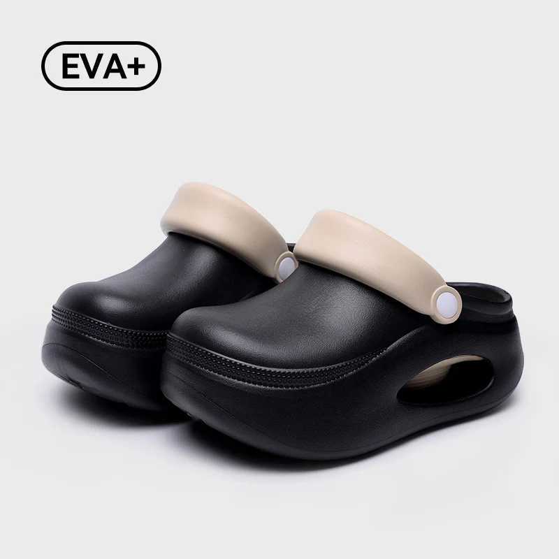 New Arrival 7cm Thick Bottom Soft EVA Garden Watch Womens Waterproof Comfortable Platform Mule Sandals Womens Outdoor Beach Hole Skating Shoes T250407