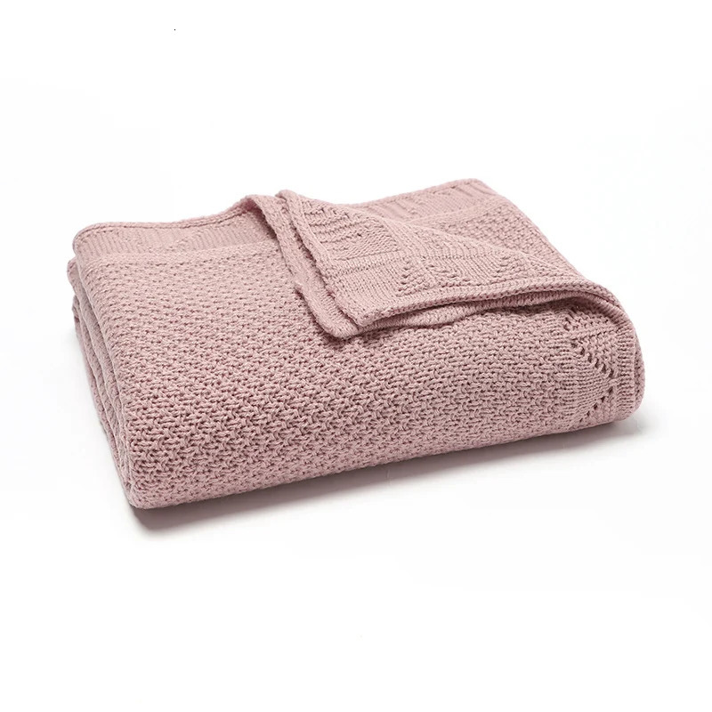 Baby Blankets Knitted born Swaddle Wrap Crib Quilt Super Soft Toddler Infantil Stroller Sofa Bedding Sleeping Covers 100*80cm 250408
