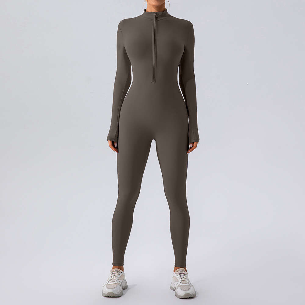 European American popular winter veet with yoga clothes, long sleeves warmth, worn fiess sports, jumpsuit for women, 2025 new style, chic and elegant 