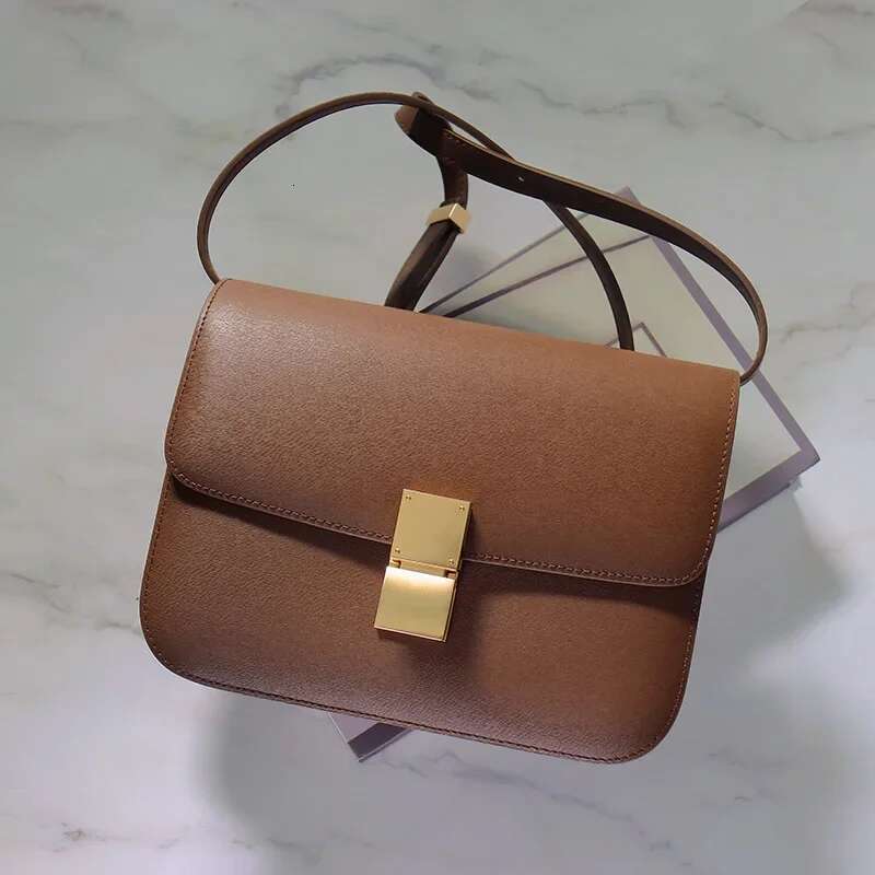 Designer Tofu Bags Square One Shoulder Crossbody Fashion Commuter Top Quality Genuine Leather Women's Bag Ins