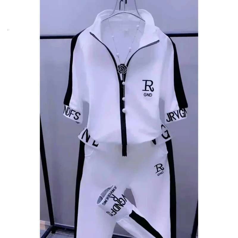 2025 Summer New Women's Tracksuit Loose Fashion Casual Short Sleeve Hooded Top Pants Two Piece Sets Sweat Suit For Women Clothes