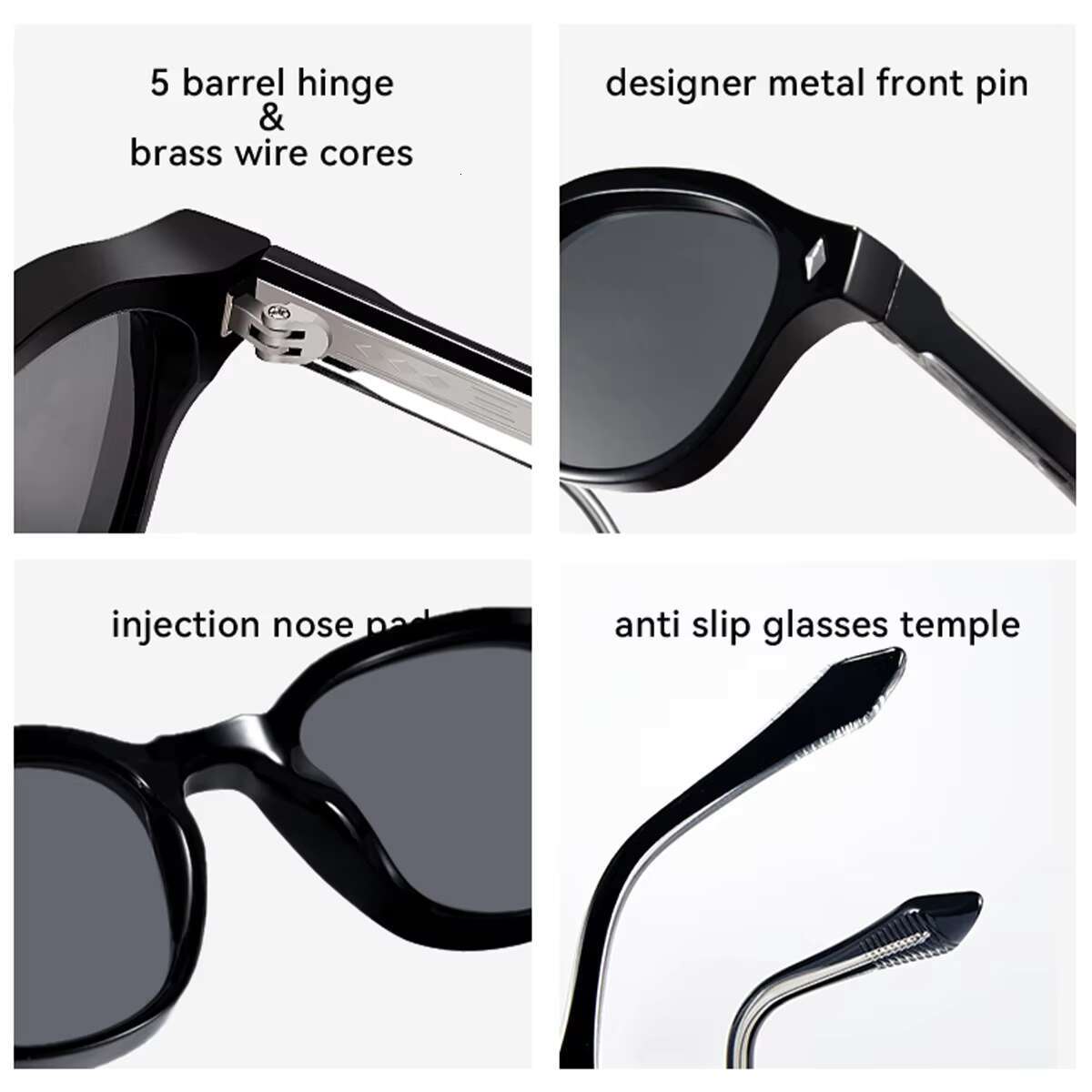 One Shop Hot Selg Fashion Square Polarized Round Unisex Sunglasses Retro Sun Glasses