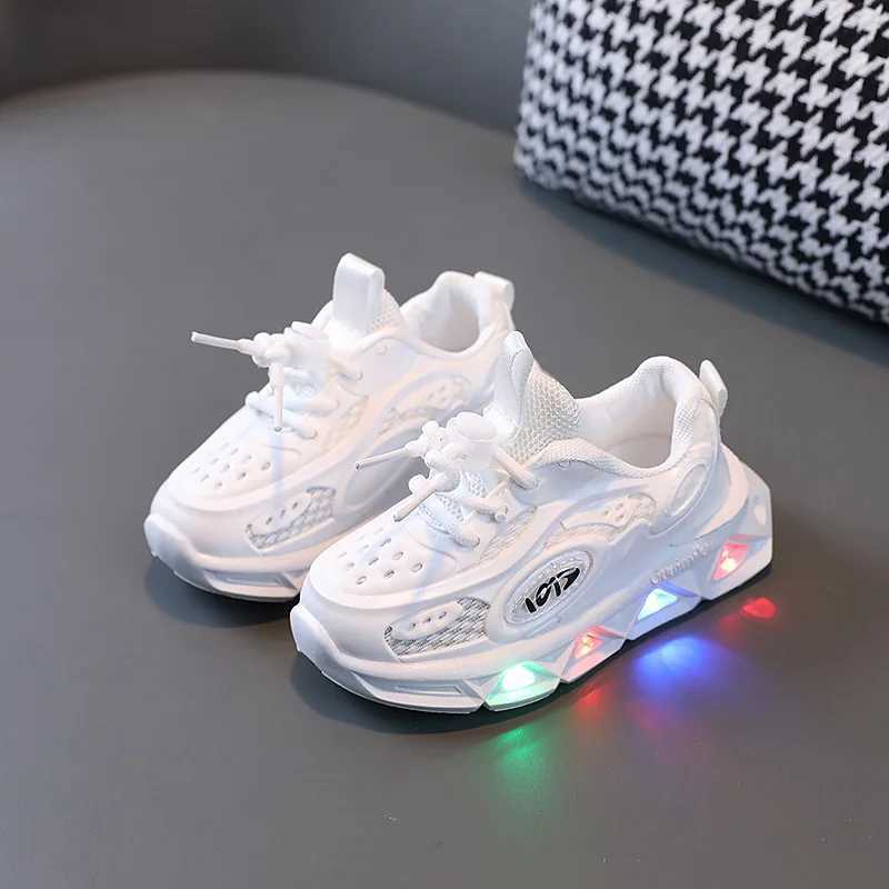Zapatillas LED childrens sports shoes autumn breathable girls casual shoes soft soled boys tennis shoes Luminescent shoes childrens shoes Zapatos Ni a