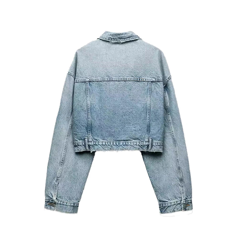 UNIZERA Autumn Product Fashion Casual Womens Wear Simple Edition Short Cowboy Jacket Top 250407