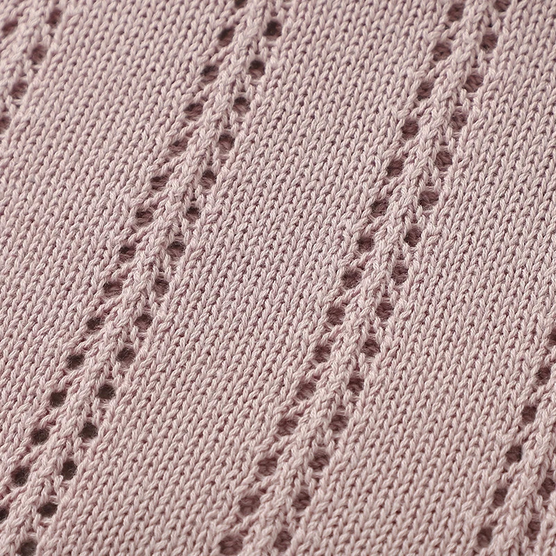 Vertical Stripes Solid Color Baby Cotton Blankets Plain Knitted Babies Boys Girls Muslin Swaddle Blanket For born Infant 250408