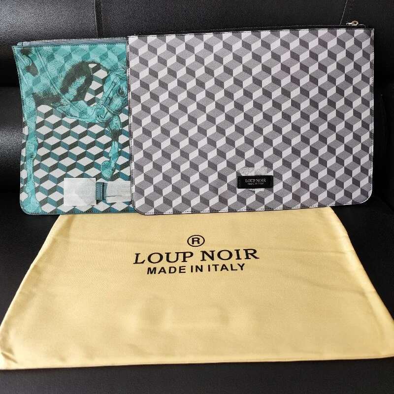 LOUP Clutch Bags Women Men Envelope Package Documents Leather High Quality Casual Handbag NOIR Bag