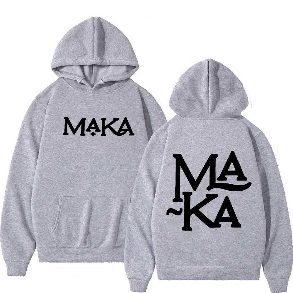 Rap singer Maka Merch hoodie mens and womens fashion hip-hop hoodie sweatshirt retro super big hoodie unisex W250408