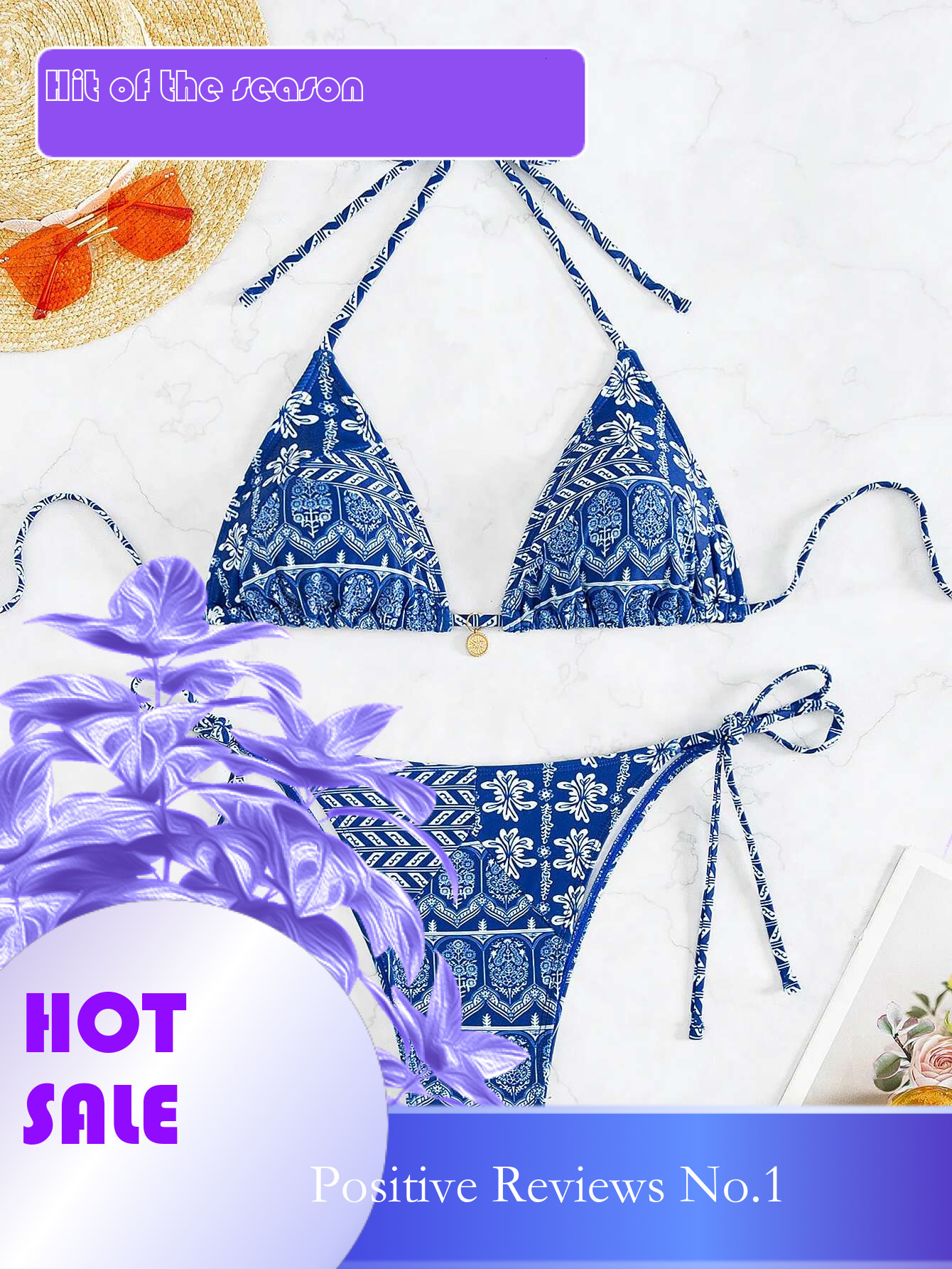 Dongdumaoyi Vintage Floral Print Bikini Women Swimsuit Sexy Bandage Push Up Micro Bikinis Sets Bathing Swimming Suit Thong Swimwear