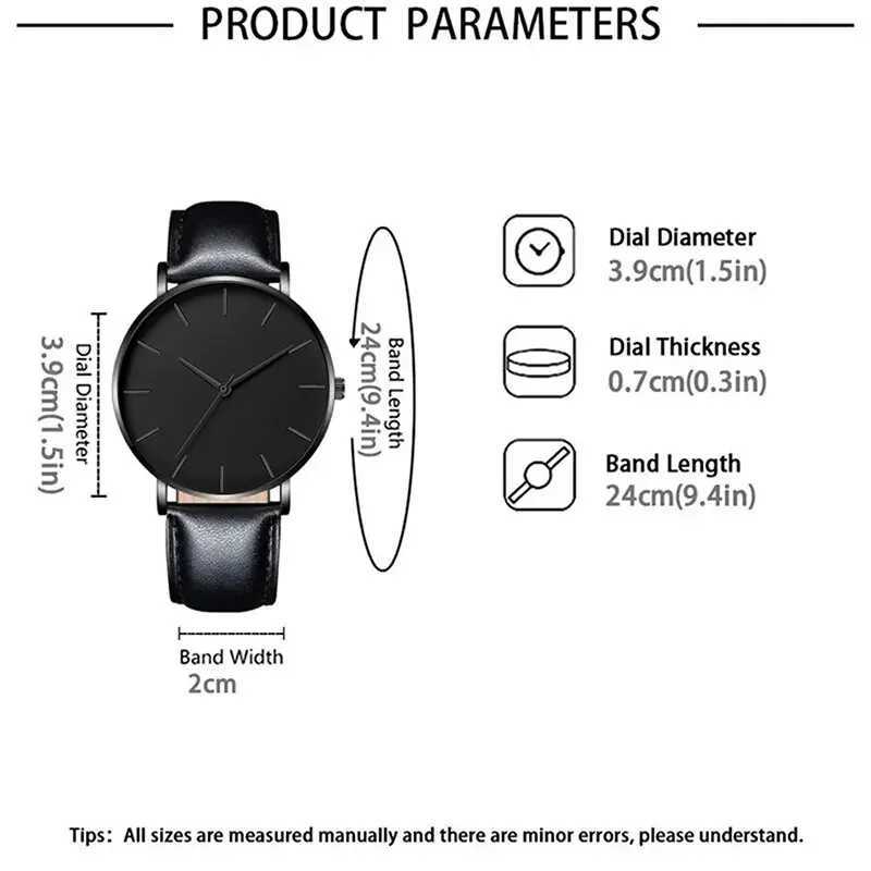 5-piece set of fashionable mens sports watches mens business quartz watches luxury leather bracelets mens casual watches Y250407
