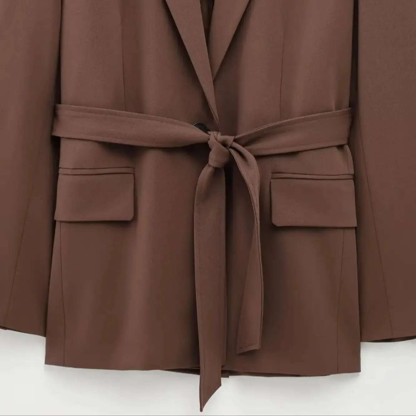 TRAFSHE New In Matching Two Piece Set Blazer With Belt Suit Office Women Outfit Elegant Women's Trousers Sets 1255791